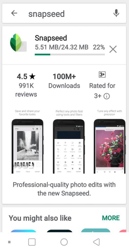 snapseed free apk download for android